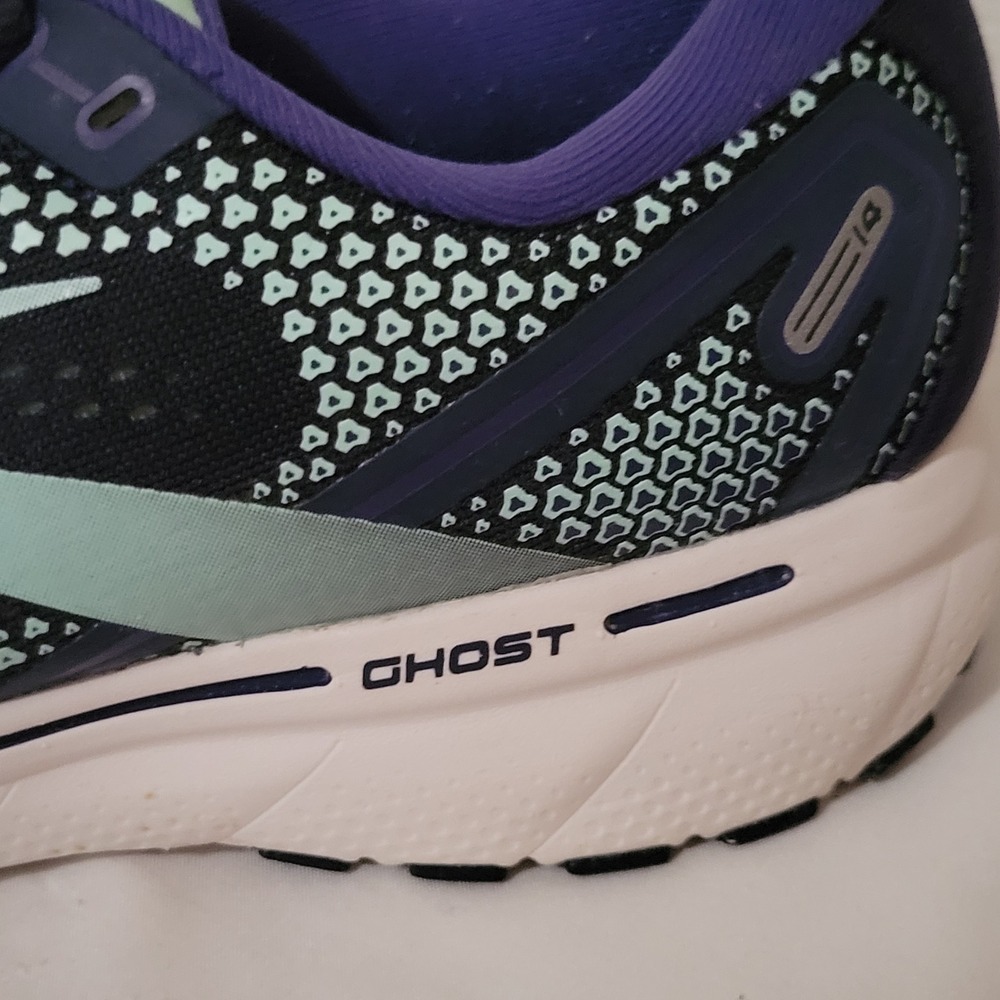 Brooks Ghost 14 Womens 9.5 B Running Shoes Navy Purple Blue Sneakers 1203561B446 - Picture 7 of 14